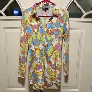 Colorful Baroque Button Down Shirt